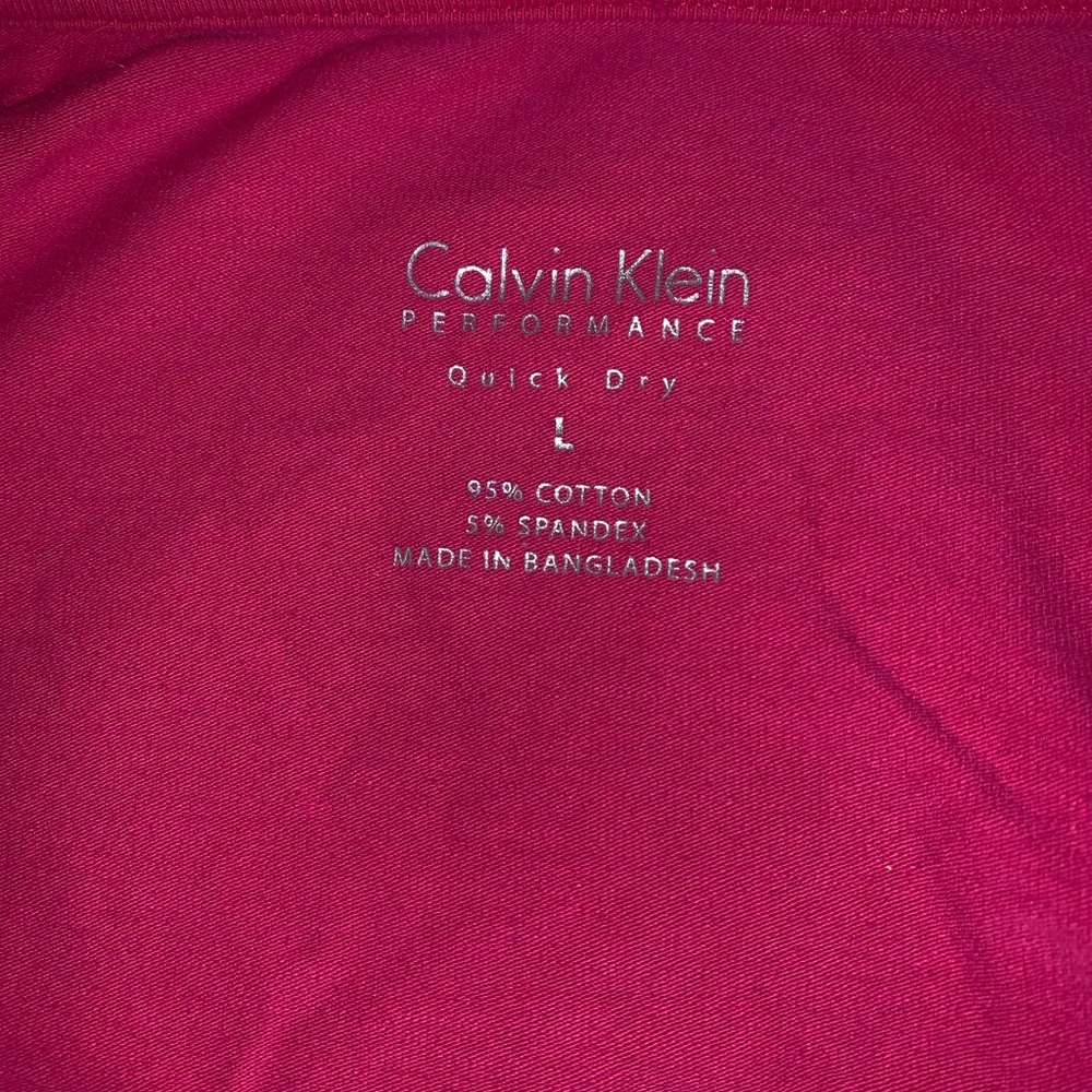 Pink Calvin Klein Performance v neck